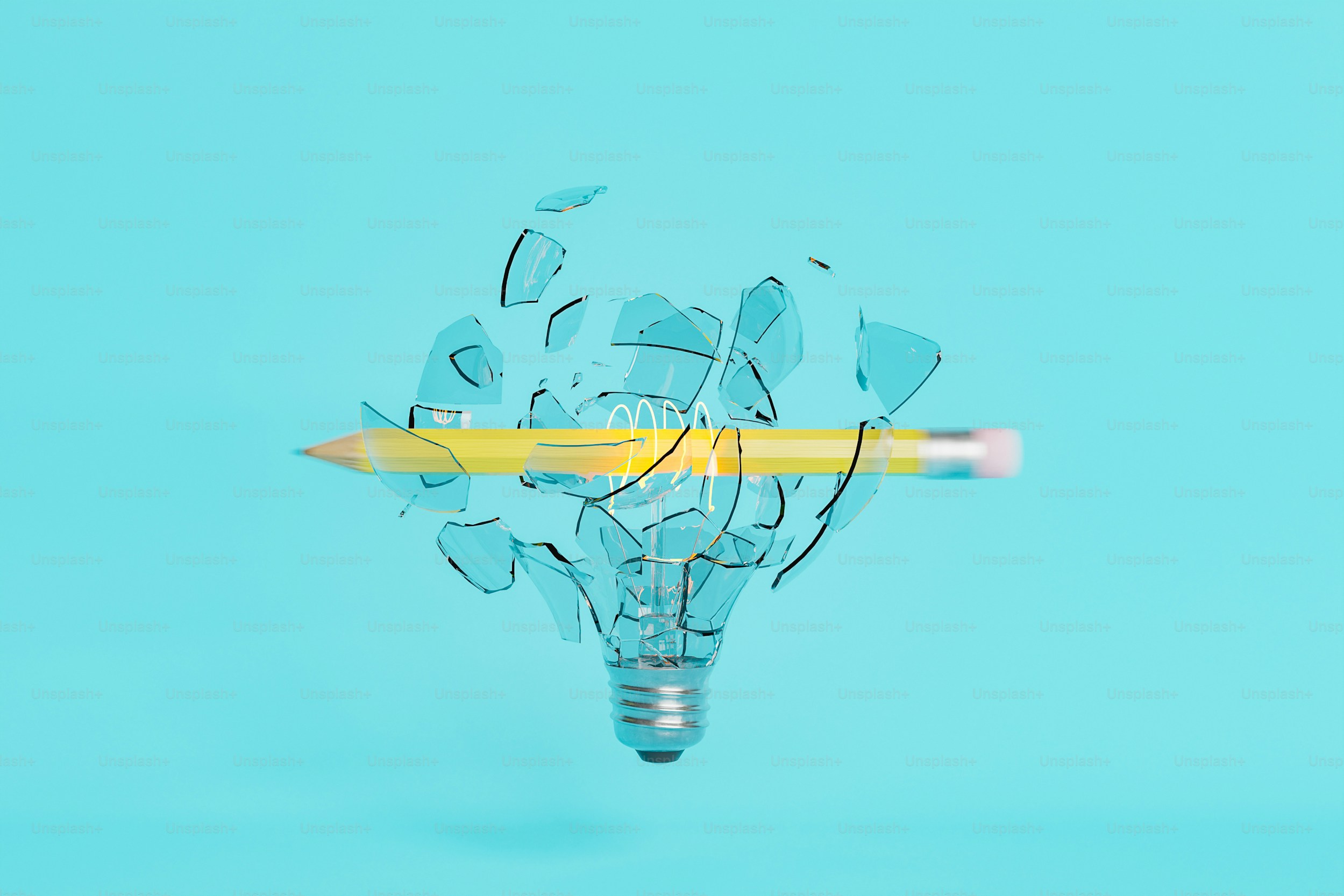 Broken Bulb with Pencil